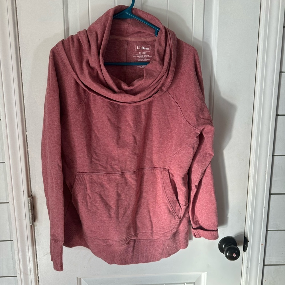 L.L. Bean Women's Pink Cowl Neck Sweater